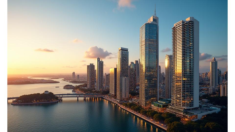 Sydney skyline with modern residential buildings under a clear sky, symbolizing market growth and opportunity.