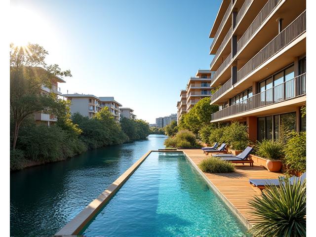 Modern build-to-rent complex with community facilities in sunny Brisbane