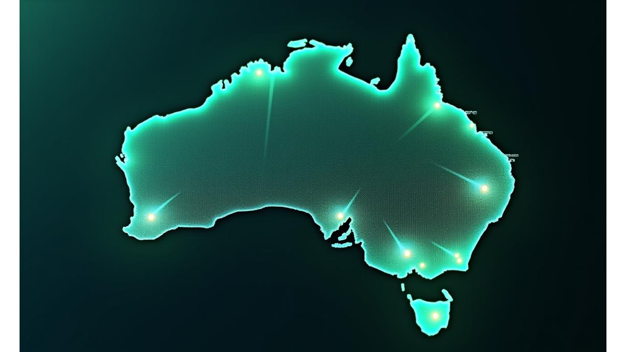 Map of Australia highlighting major growth corridors and development zones