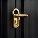 Illustration of a key unlocking a door, representing exclusive access