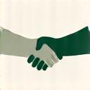 Illustration of two hands shaking, representing personalized service